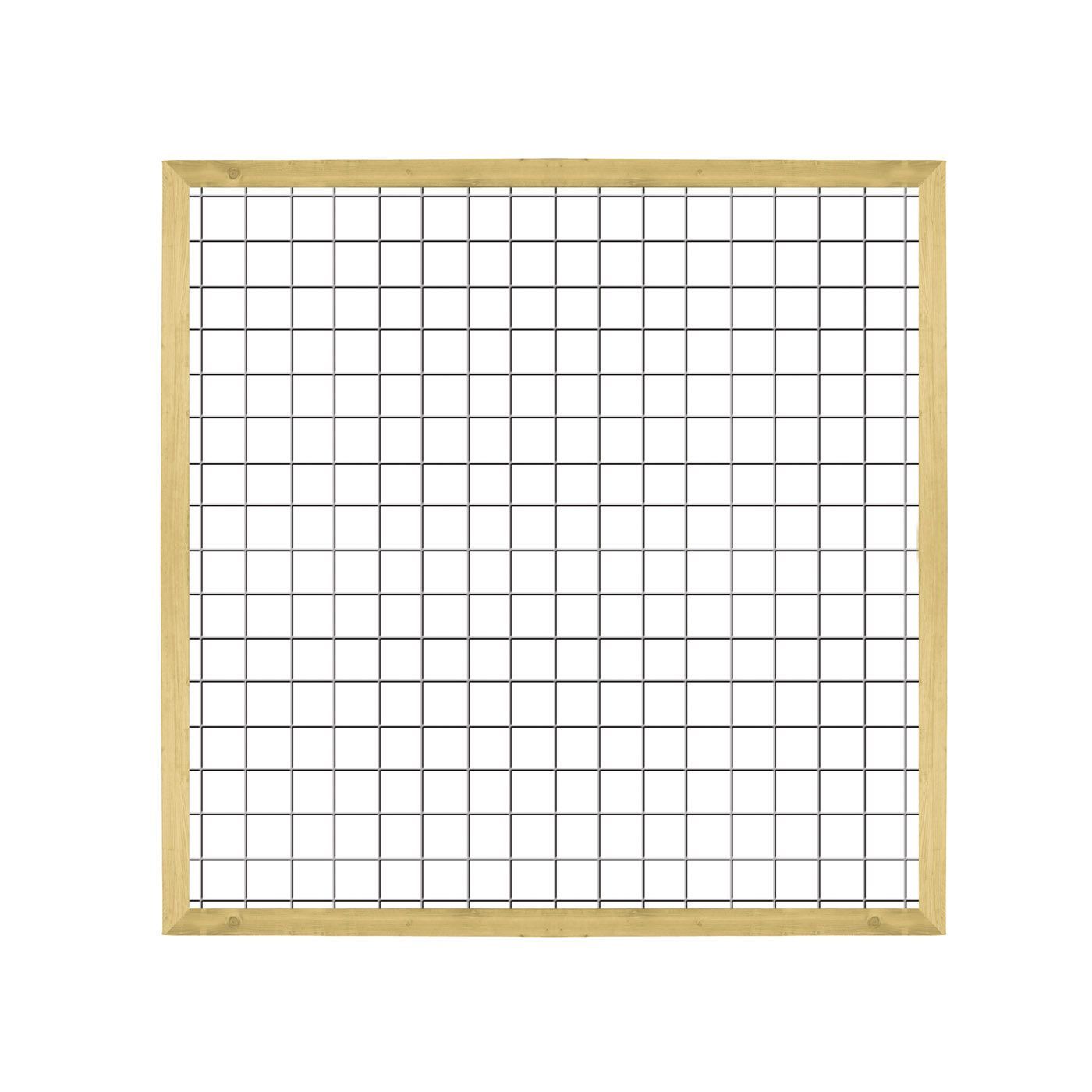 Foto van Azalp draadscherm vurenhout kader