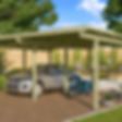 Foto van Karibu Eco Dubbele Carport 2 (62041)