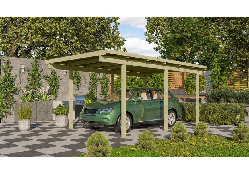 Karibu Eco Enkele Carport 1 (62023) Foto van Karibu Eco Enkele Carport 1 (62023)