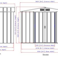 Foto der Duramax ECO 8x6 Anthrazit Metall Gartenhaus