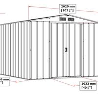 Foto van Duramax ECO 8x8 Metalen Tuinhuis