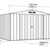 Foto van Duramax ECO 10x8 Metalen Tuinhuis