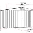 Foto von Duramax ECO Metall Gartenhaus 10x10 Anthrazit