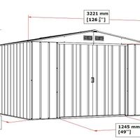 Foto der Duramax ECO 10x10 Anthrazit Metall Gartenhaus