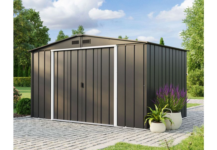 Duramax ECO Metall Gartenhaus 6x6 Anthrazit Foto von Duramax ECO Metall Gartenhaus 6x6 Anthrazit