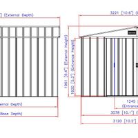 Foto der Duramax ECO 10x12 Anthrazit Metall Gartenhaus
