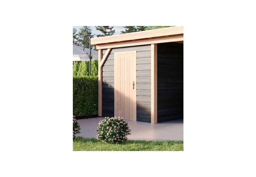 Foto van WoodAcademy Enkele deur hout ipv half glas