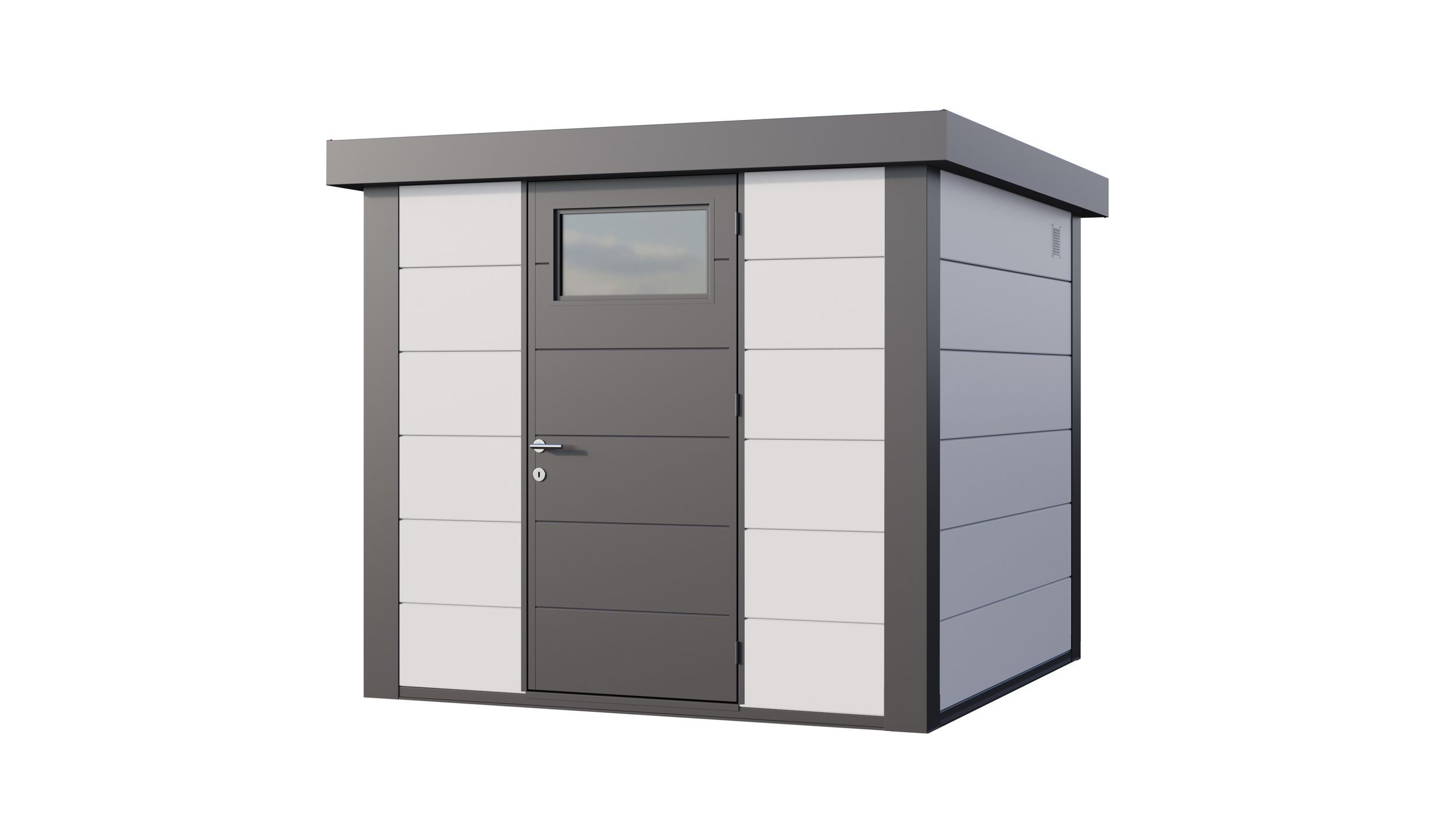 Foto van Telluria Eleganto 2424 metalen tuinhuis - wit|antraciet