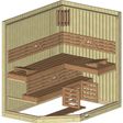 Foto von Azalp Elementare Ecksauna Classic 203x152 cm, Erle