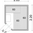 Foto von Azalp Elementare Ecksauna Classic 203x220 cm, Erle