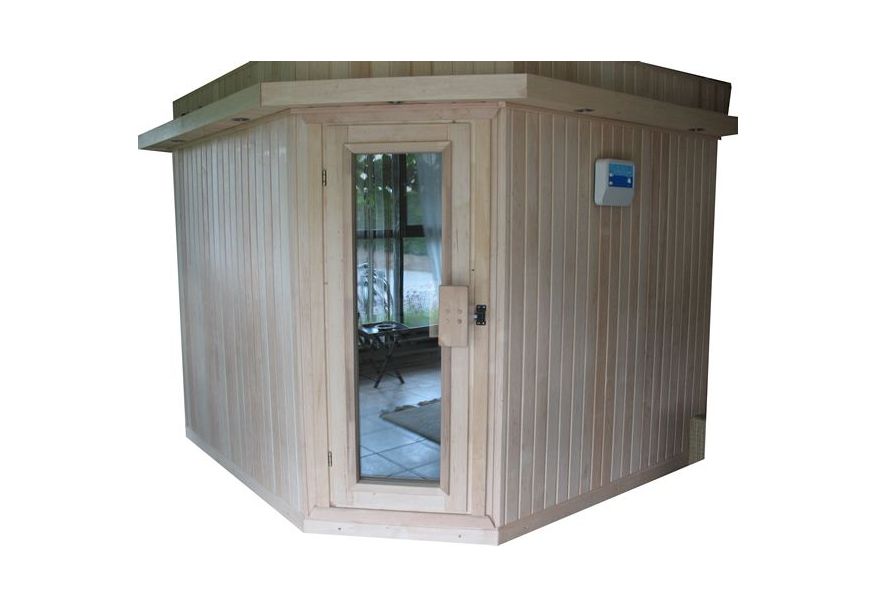 Azalp Elementare Ecksauna Classic 203x186 cm, Espenholz Foto von Azalp Elementare Ecksauna Classic 203x186 cm, Espenholz