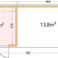 Foto van Telluria Eleganto 3030 metalen tuinhuis met overkapping rechts