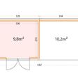 Foto van Telluria Classico Lounge Large 3330 wit|antraciet - rechts
