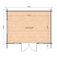 Foto von Grunland Blockhaus Emma 400x300 cm