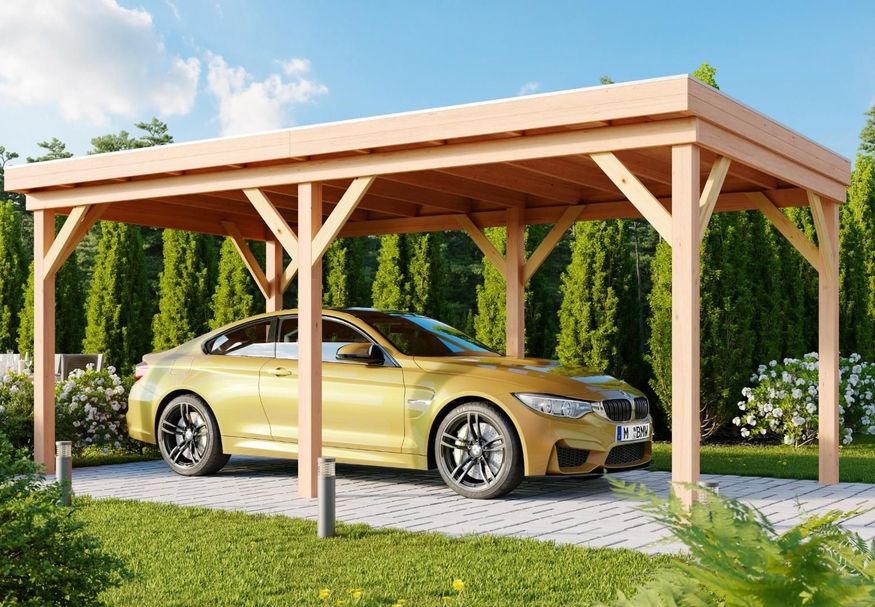 WoodAcademy Emperor Douglasie Carport 580x300 cm Foto von WoodAcademy Emperor Douglasie Carport 580x300 cm