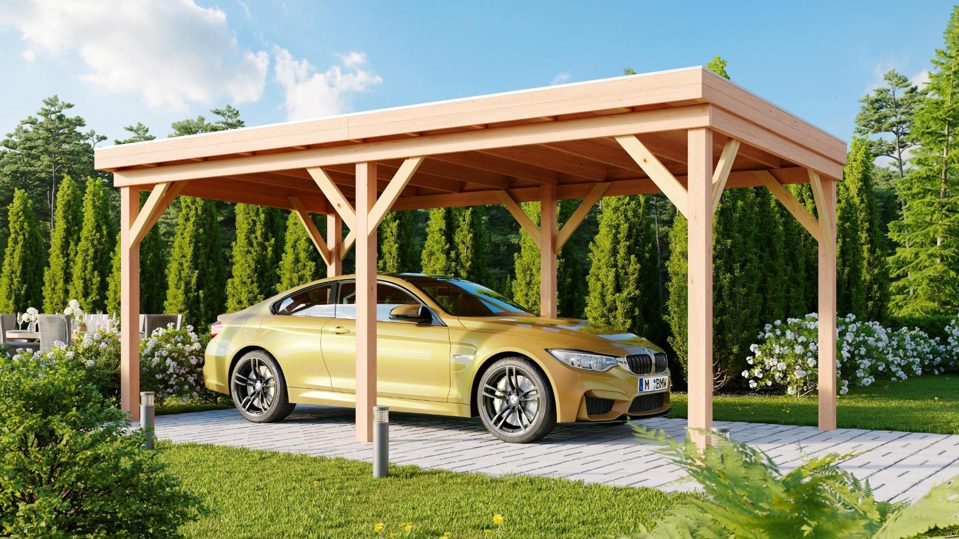 Foto van WoodAcademy douglas carport Emperor