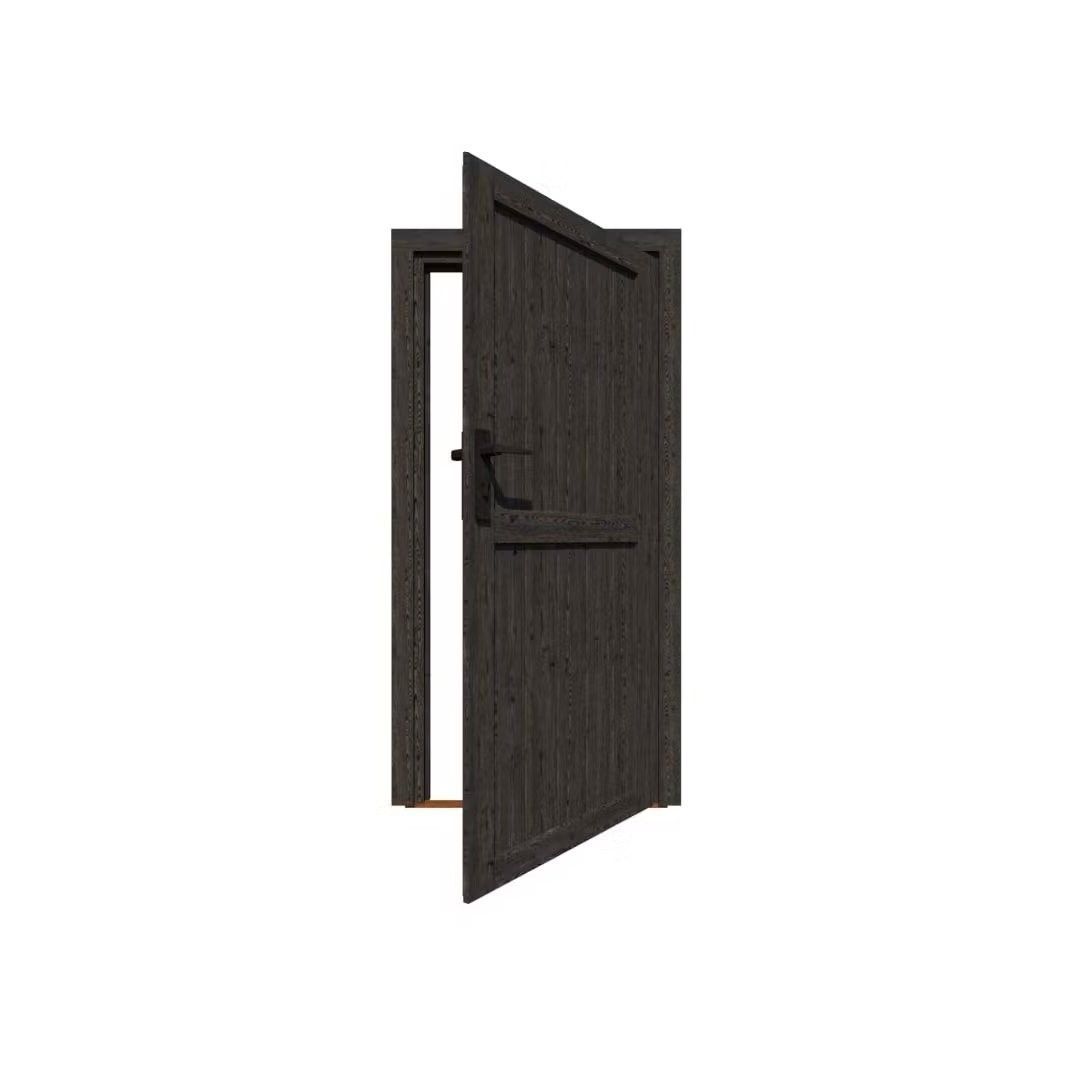 Foto der Woodacademy Einzeltür dicht - Schwarz - DIN rechts