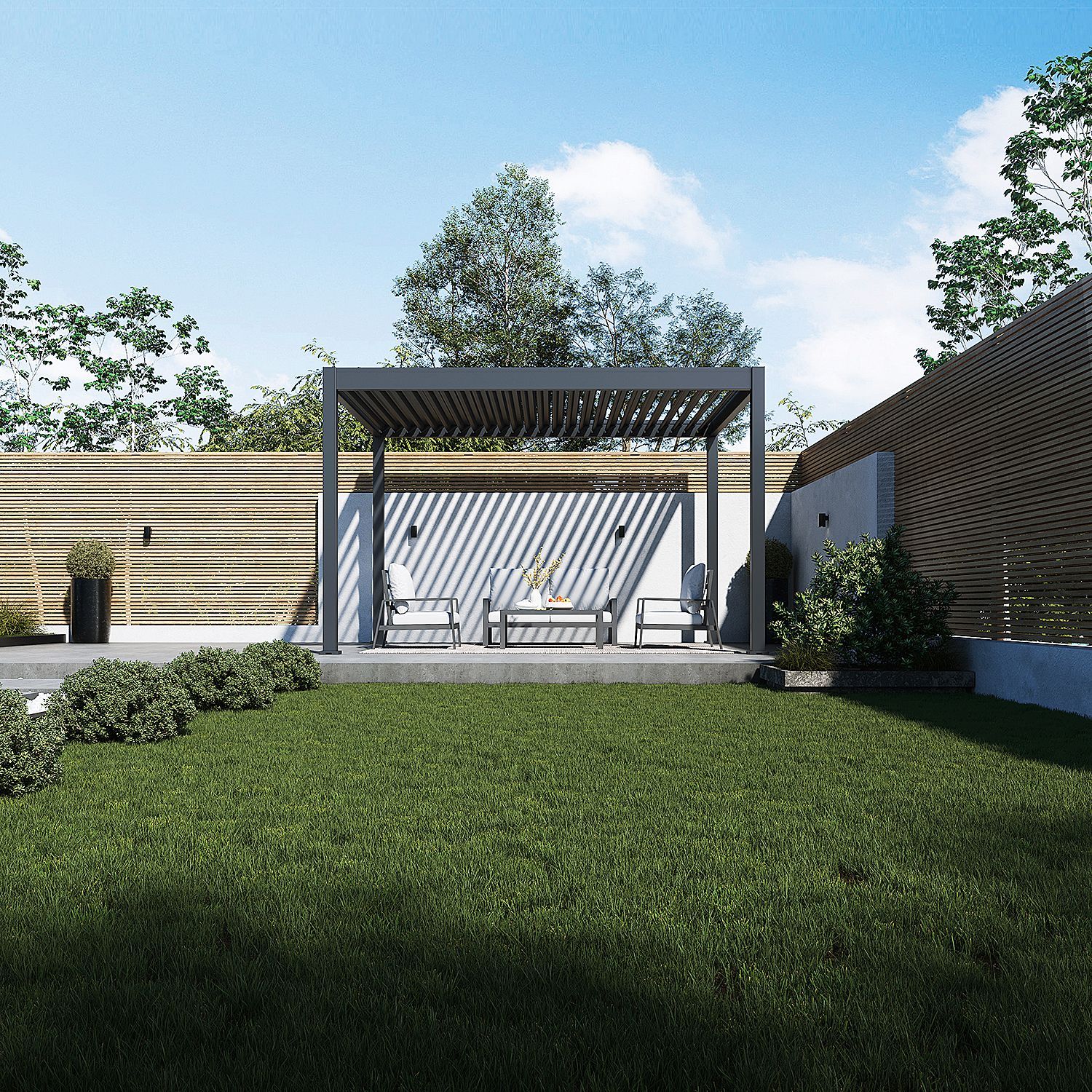 Foto van Porchenzo E-Paros aluminium overkapping - antraciet