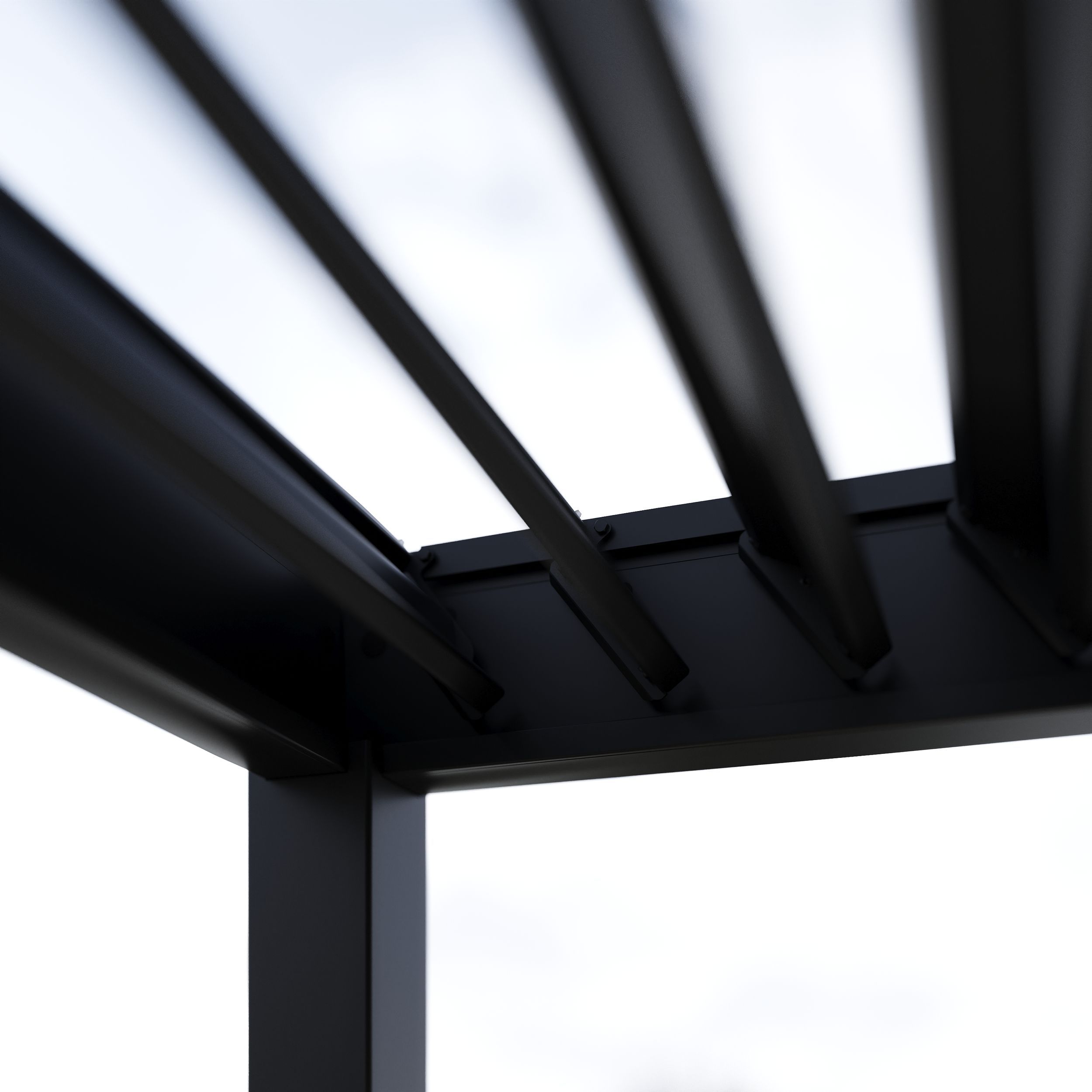 Foto van Porchenzo E-Paros aluminium overkapping 3x3 - antraciet