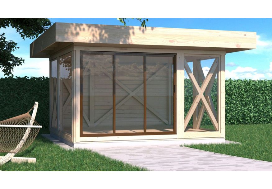 Azalp Blockhaus Equis 300x300 cm, 30 mm Foto von Azalp Blockhaus Equis 300x300 cm, 30 mm