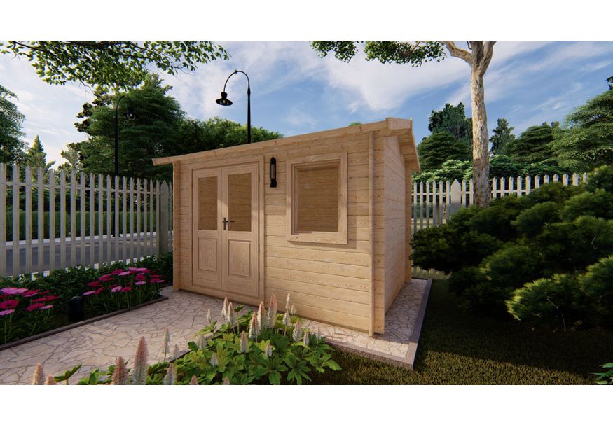 Grunland Blockhaus Erna 250x340 cm Foto von Grunland Blockhaus Erna 250x340 cm