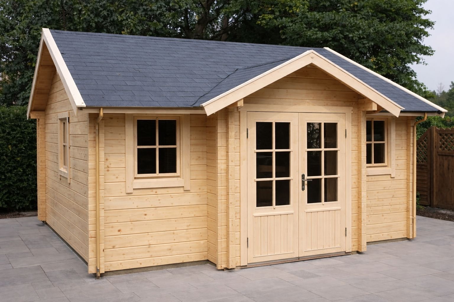 Foto der Azalp Blockhaus Essex 450x300 cm