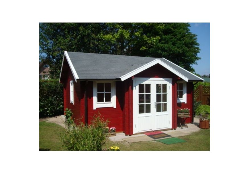 Azalp Blockhaus Essex 450x300 cm, 30 mm Foto von Azalp Blockhaus Essex 450x300 cm, 30 mm