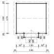 Foto von Azalp Blockhaus Essex 400x400 cm