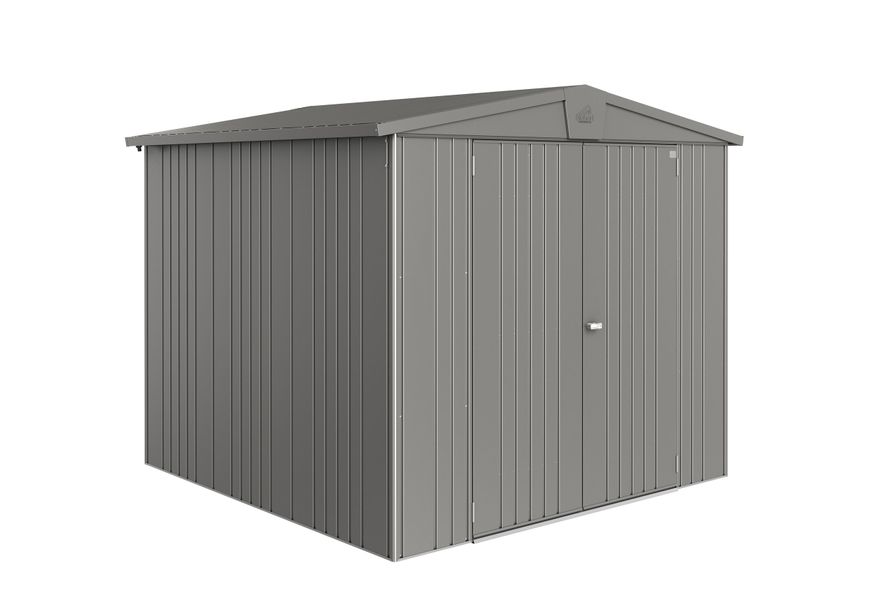 Biohort Europa 4 Metalen Berging Kwartsgrijs Metallic Foto van Biohort Europa 4 Metalen Berging Kwartsgrijs Metallic