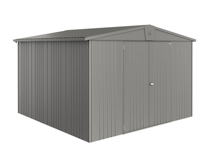 Biohort Europa 7 Metalen Berging Kwartsgrijs Metallic Foto van Biohort Europa 7 Metalen Berging Kwartsgrijs Metallic