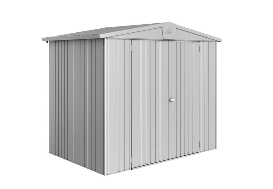 Biohort Europa 3 Metalen Berging Zilver Metallic Foto van Biohort Europa 3 Metalen Berging Zilver Metallic