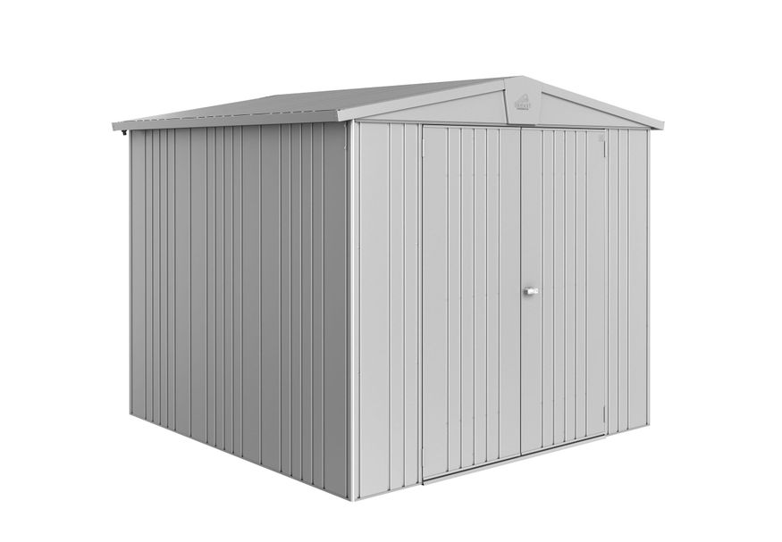 Biohort Europa 4 Metalen Berging Zilver Metallic Foto van Biohort Europa 4 Metalen Berging Zilver Metallic