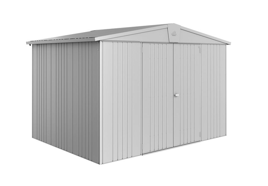 Biohort Europa 5 Metalen Berging Zilver Metallic Foto van Biohort Europa 5 Metalen Berging Zilver Metallic