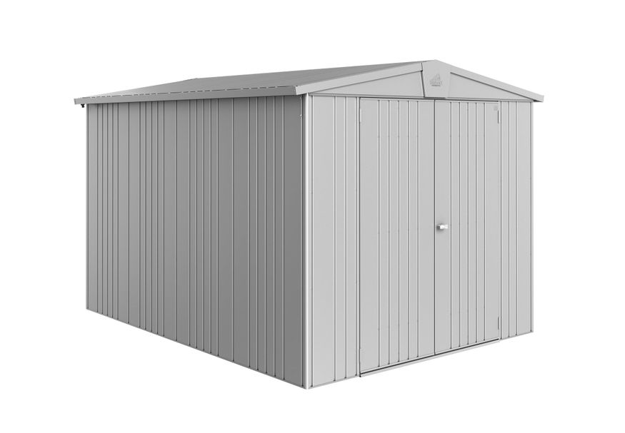 Biohort Europa 6 Metalen Berging Zilver Metallic Foto van Biohort Europa 6 Metalen Berging Zilver Metallic
