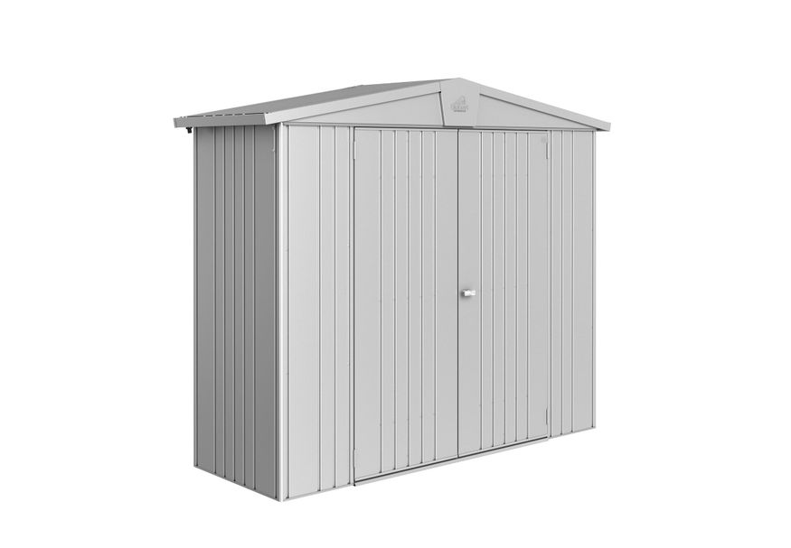 Biohort Europa 2A Metalen Berging Zilver Metallic Foto van Biohort Europa 2A Metalen Berging Zilver Metallic
