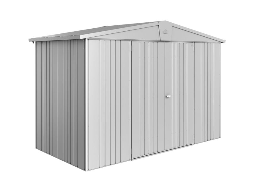 Biohort Europa 4A Metalen Berging Zilver Metallic Foto van Biohort Europa 4A Metalen Berging Zilver Metallic
