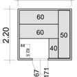 Foto van Azalp Massieve sauna Eva 230x220 cm, 45 mm