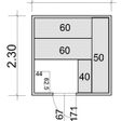Foto van Azalp Massieve sauna Eva 230x230 cm, 45 mm