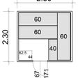 Foto van Azalp Massieve sauna Eva 250x230 cm, 45 mm