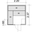 Foto van Azalp Facet elementsauna 220x237 cm, elzen