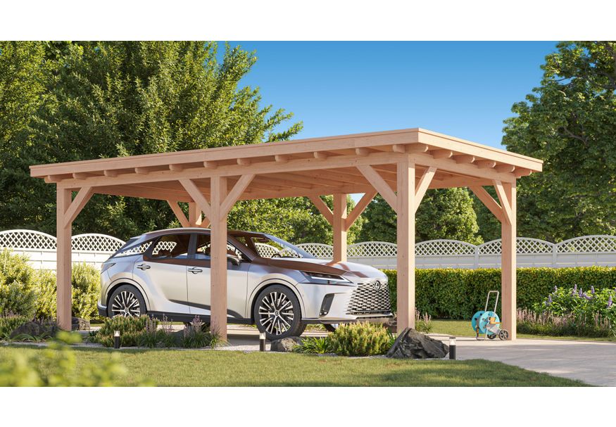 Kirk and Michaels Douglas carport Fedde Prestige 700x300 cm Foto van Kirk and Michaels Douglas carport Fedde Prestige 700x300 cm