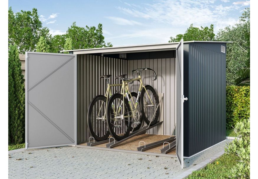 Duramax Fahrradabstellraum Anthrazit Foto von Duramax Fahrradabstellraum Anthrazit