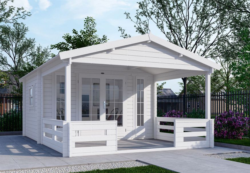 Interflex blokhut 3830 L - exterieur gecoat Foto van Interflex blokhut 3830 L - exterieur gecoat