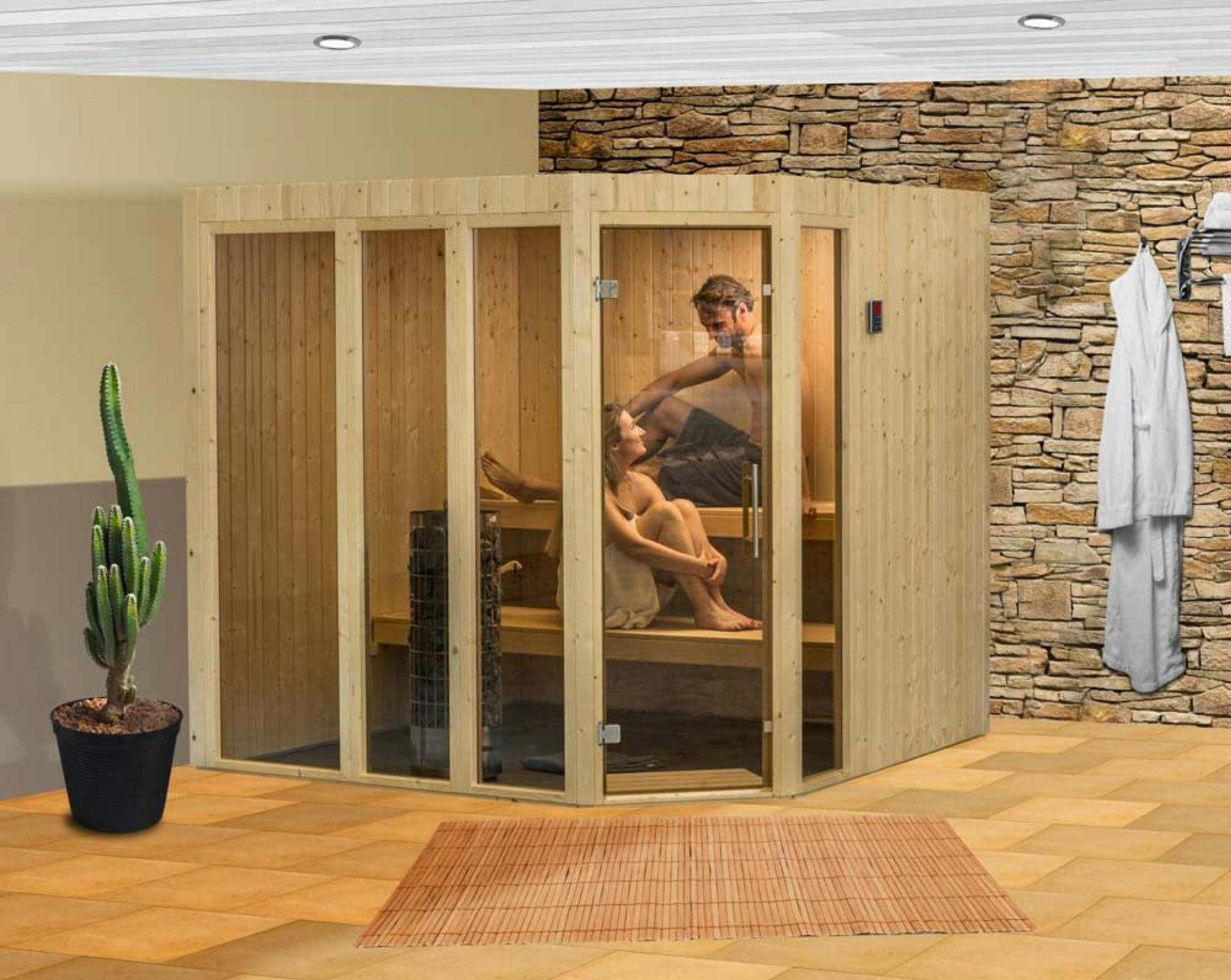 Foto van Hot Orange Flora Binnensauna