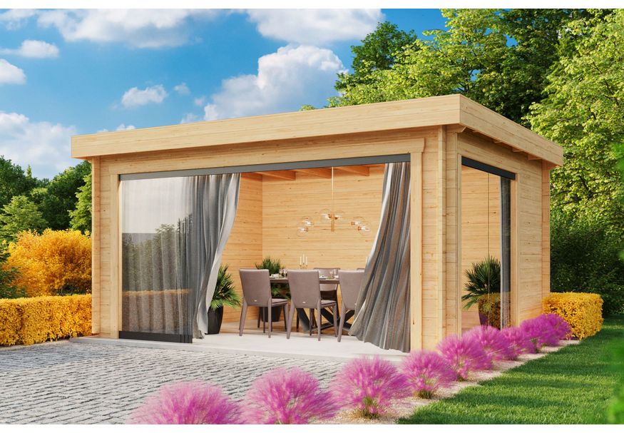 Azalp Frankfurt Blokhut 480 x 480 cm Foto van Azalp Frankfurt Blokhut 480 x 480 cm