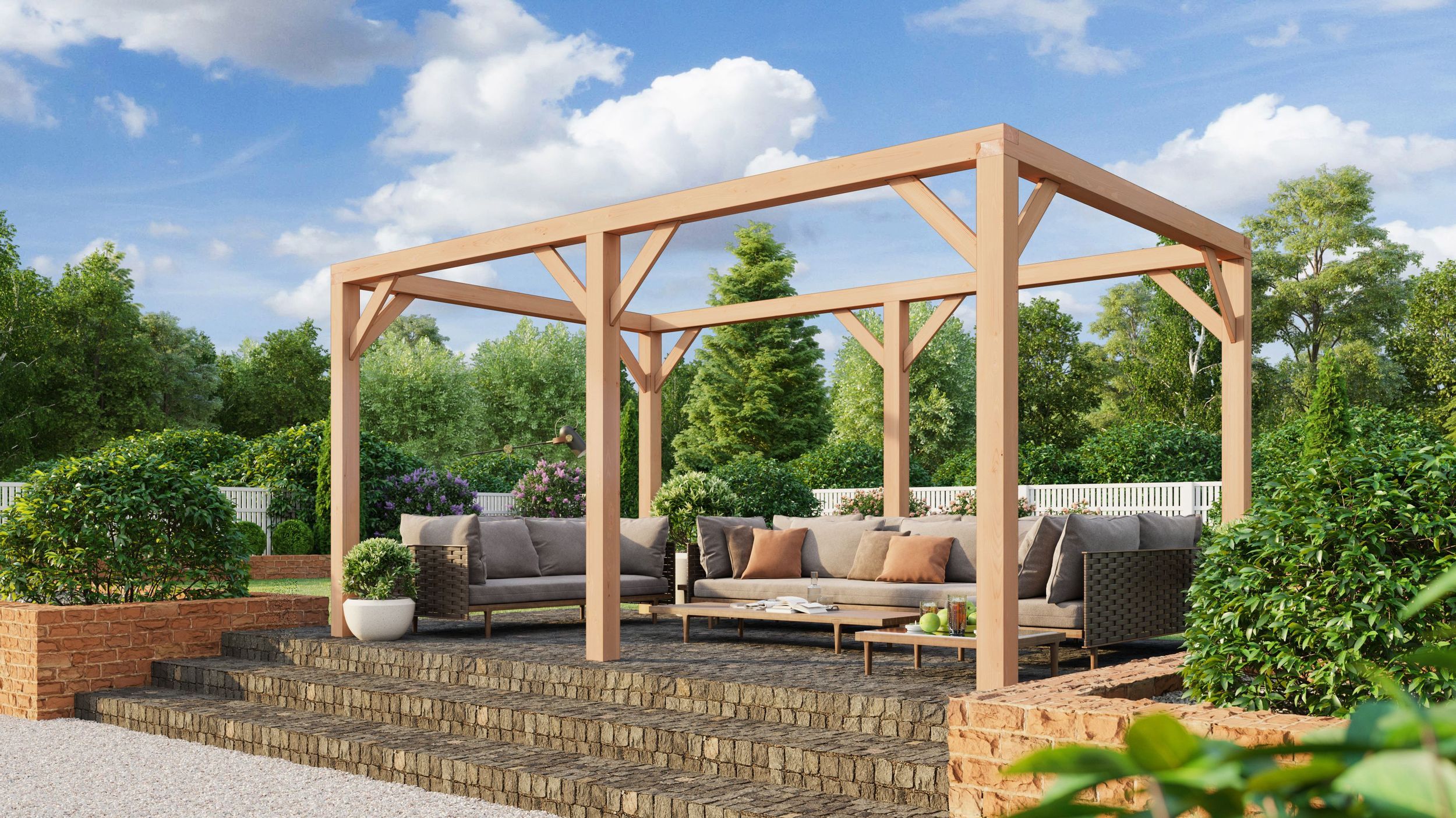 Foto van Kirk and Michaels douglas pergola Galba