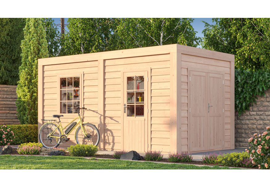 WoodAcademy Douglasie Gartenhaus Garnet Excellent 580x400 cm Foto von WoodAcademy Douglasie Gartenhaus Garnet Excellent 580x400 cm