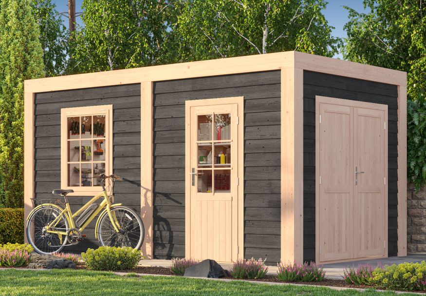 WoodAcademy holzern Gartenhaus Garnet Excellent nero 580x400 cm Foto von WoodAcademy holzern Gartenhaus Garnet Excellent nero 580x400 cm