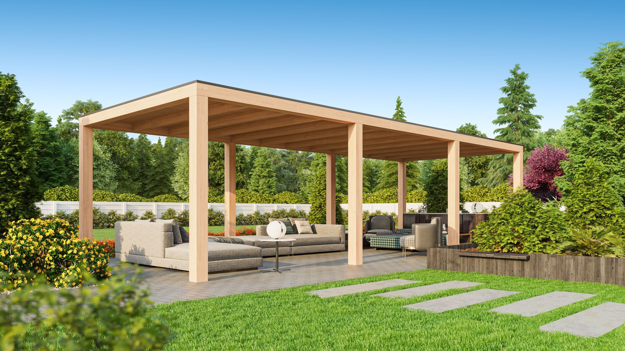 Foto van Kirk and Michaels douglas overkapping Geta Slim 900x400 2e KANS