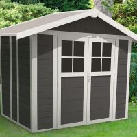Foto der Grosfillex 22905139 DECO H4.9 - Kunststoff Gartenhaus grau